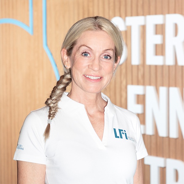 Hege Grøndahl, fysioterapeut ved LFI Helse+Trening i Lillestrøm – tilbyr individuell oppfølging og behandling innen fysioterapi.