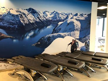 Inspirerende omgivelser på nye treningsenteret.