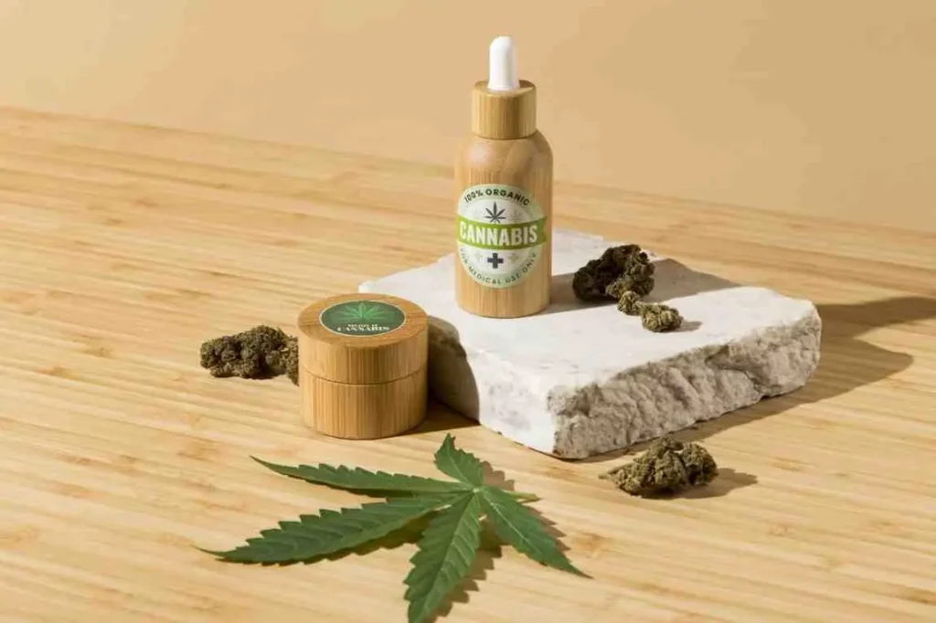 Cannabis oil and buds