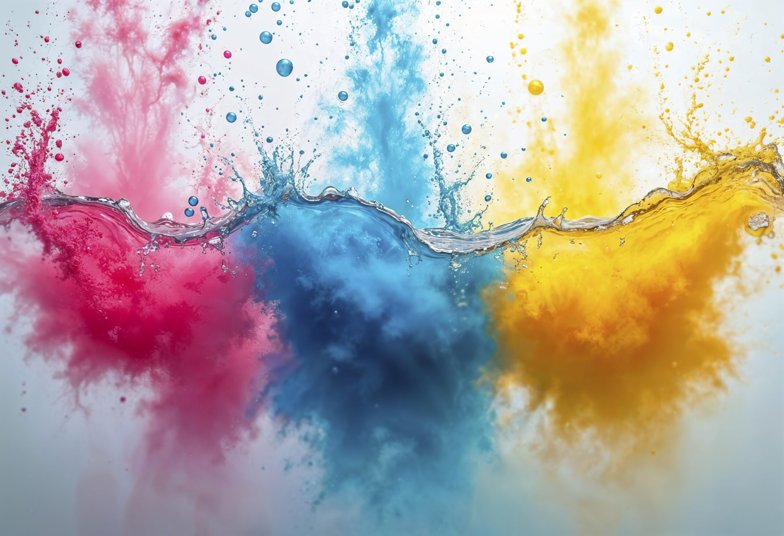 "Example of print materials using water-based inks, showing vibrant colors and eco-friendly printing"