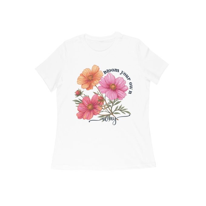 Bloom Your Own Way Boho Flower Graphic Tee1 - Image 2