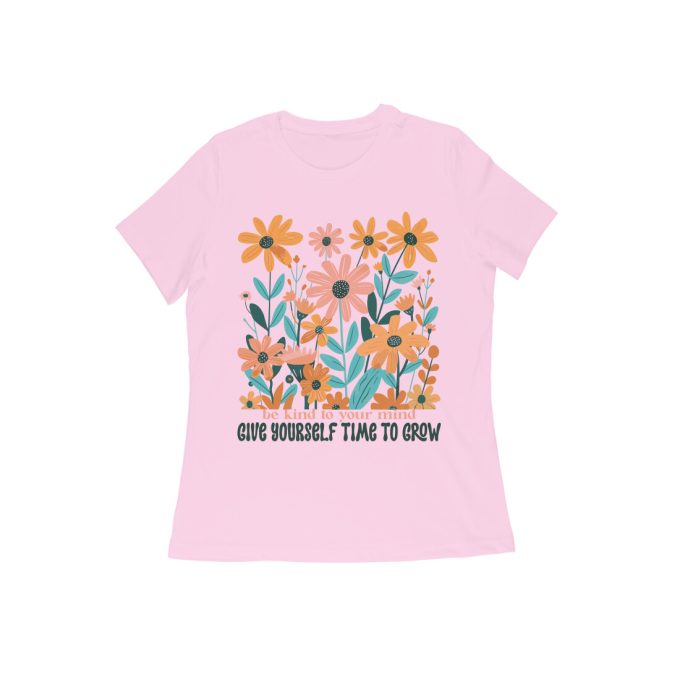 Be Kind to Your Mind Boho Flower Graphic Tee - Image 5