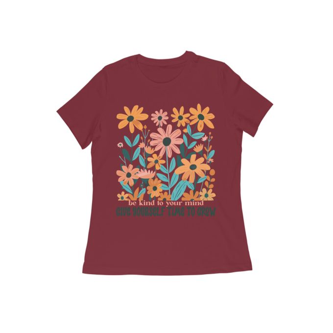 Be Kind to Your Mind Boho Flower Graphic Tee - Image 7
