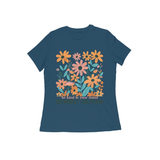 Be Kind to Your Mind Boho Flower Graphic Tee - Image 9