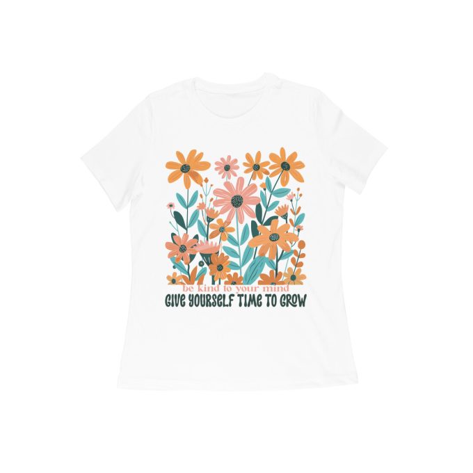 Be Kind to Your Mind Boho Flower Graphic Tee - Image 2