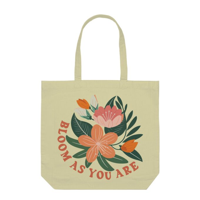 Bloom As You Are Boho Flower Tote Bag Style E - Image 4