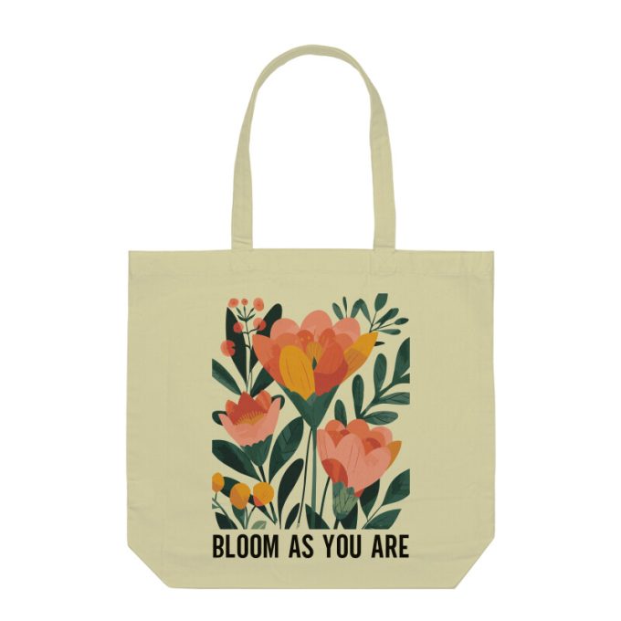Bloom As You Are Boho Flower Tote Bag Style D - Image 4