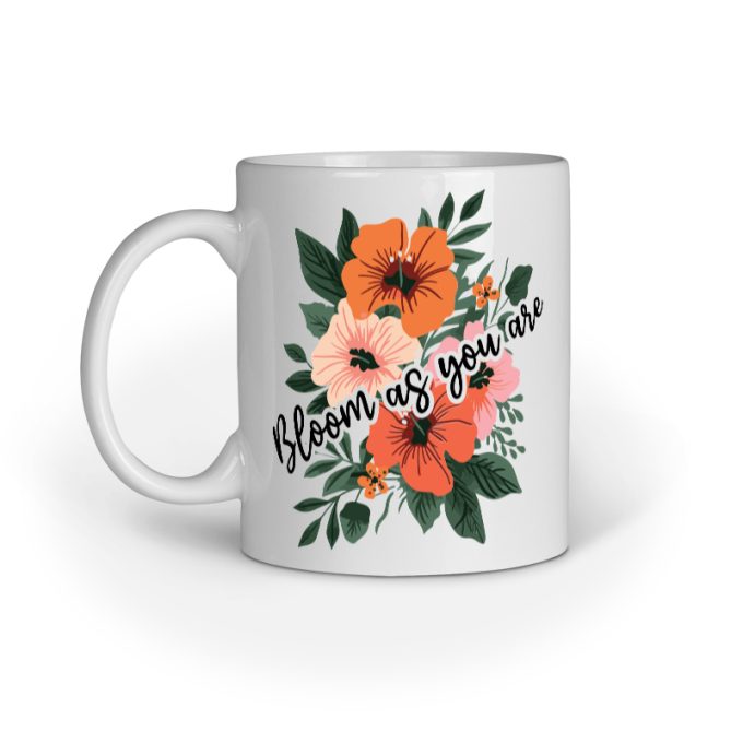 Bloom As You Are Flower Mug Style D