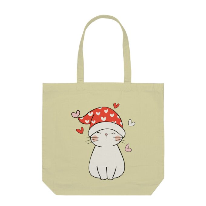 Festive Love Cat Tote Bag