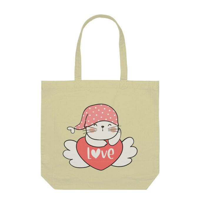 Angelic Love Cat Tote Bag - Image 5